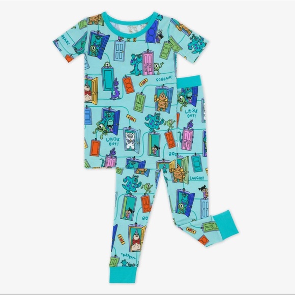 Disney Monsters Inc Little Sleepies Pixar Scream Team Two-Piece Pajama Set NEW - Picture 5 of 5